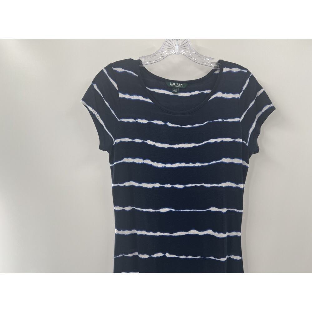 Lauren by Ralph Lauren Women’s Multicolor Blue White Tie-Dye Maxi Dress Size M - Picture 2 of 9
